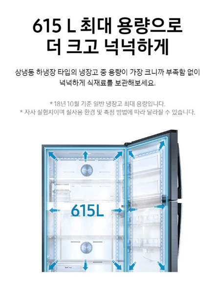 삼성전자 615L 일반형 2도어 냉장고 RT62A7049S9 이미지 4
